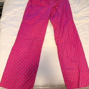 Vineyard Vines Pink Anchor Print Pants